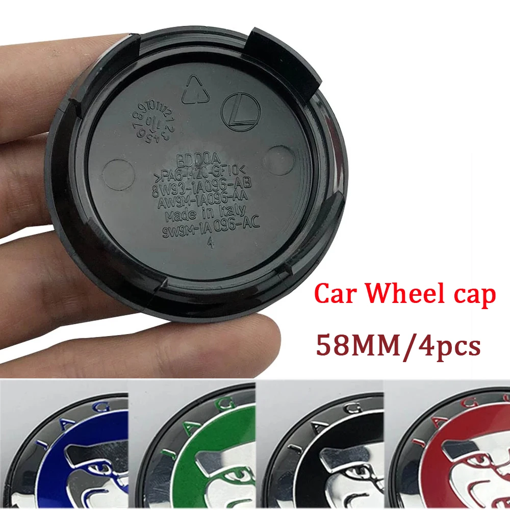 4Pcs/Lot 58mm High Quality Car Wheel Center Hub Caps Rim Covers Badge Emblem For Jaguar XF XJ XKR S TYPE X TYPE XJ8 XK8