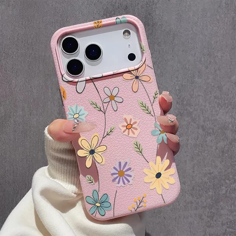 Мягкий чехол в стиле ретро с цветочным принтом для iPhone 17 Pro Max Чехлы для iPhone 11 15 12 13 14 Pro Max Чехол 17 Air 17proMax Задняя крышка Funda Bumper