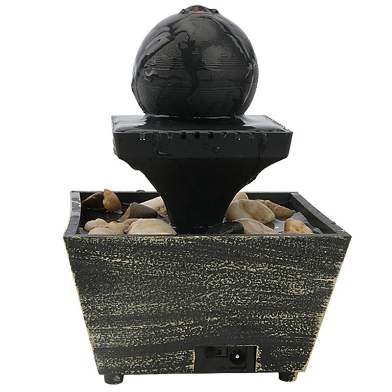 

Украшение для дома и офиса, успокаивающий Настольный маленький фонтан, миниатюрная жизнь в помещении с водопадом