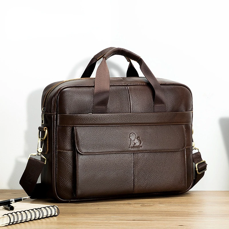 Document Laptop Bags Men Business Office Work Computer Luxury Bag Leather Messenger Vintage Maletin Hombre Briefcase WWH30XP