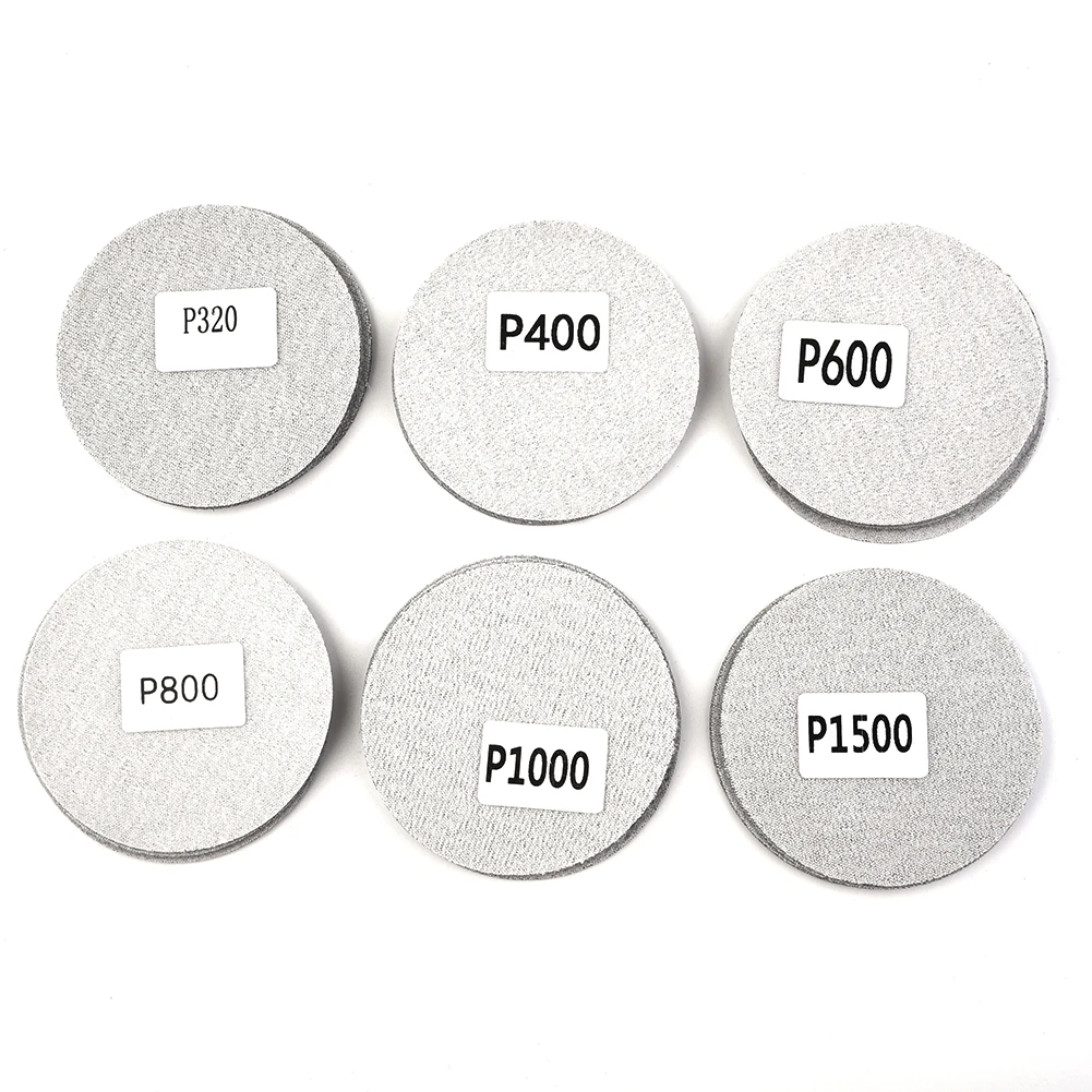 

30Pcs 75mm 3inch Sanding Discs Sander Disc 320/400/600/800/1000/1500 Grit Hook Loop Wet/Dry Round Sandpaper Disk Sand Sheet