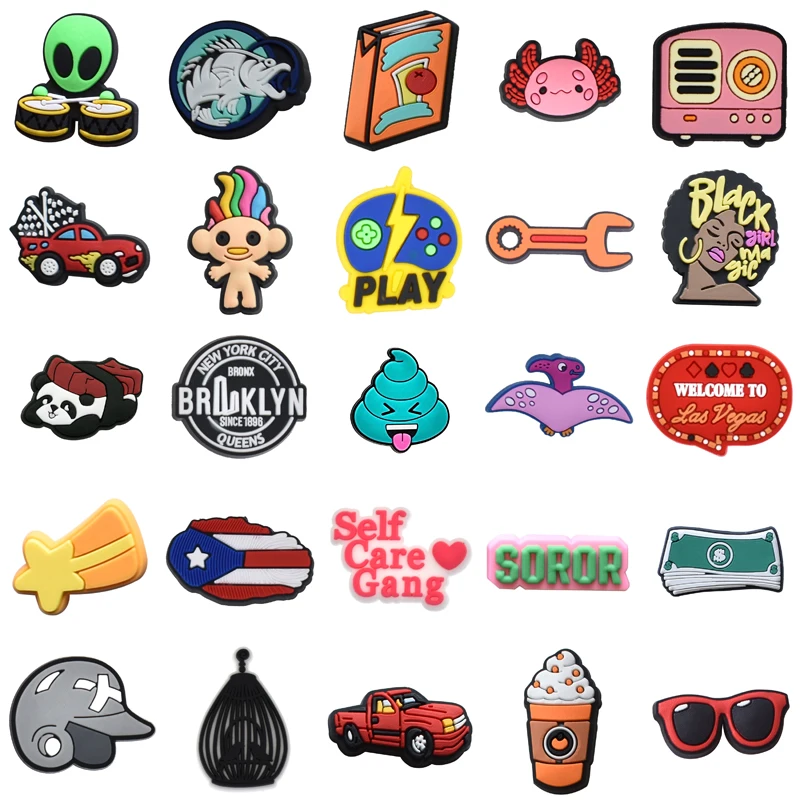 

Kids Men Boy Shoe Charms Women Charm Packs Decorations for Crocs Shoes Accessories Wholesale Bulk Girl Set Jeans Gifts Para Pins
