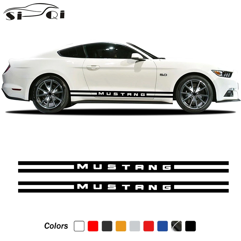 

2 шт., виниловые наклейки для юбки Ford Mustang 2009-2020 GT