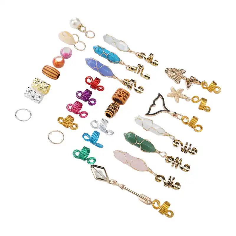

Dreadlocks Jewelry Hair Jewelry Rings Easy Wearing Various Shapes for Daily Use