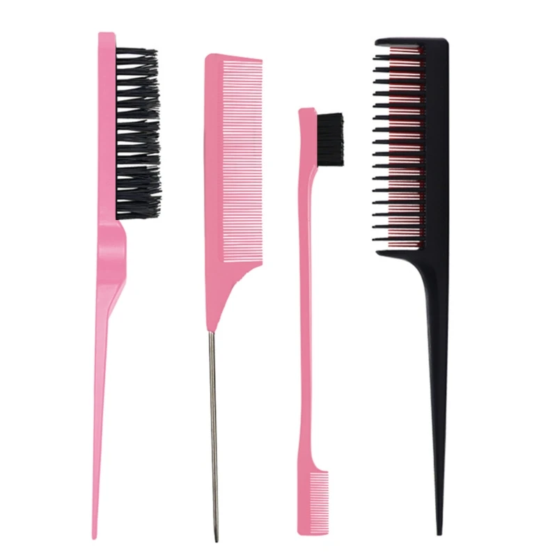 

4pcs Hair Styling Combs Set Teasing Teasing Hair Brush Comb for Women