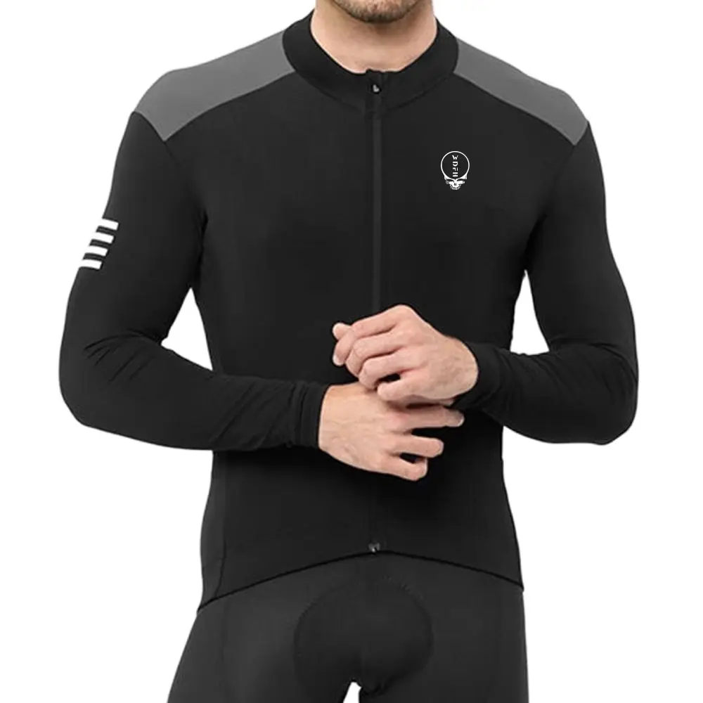 

Зимняя Теплая Флисовая веломайка WDFH, Мужская одежда для велоспорта, мужская одежда с длинным рукавом для горного велосипеда