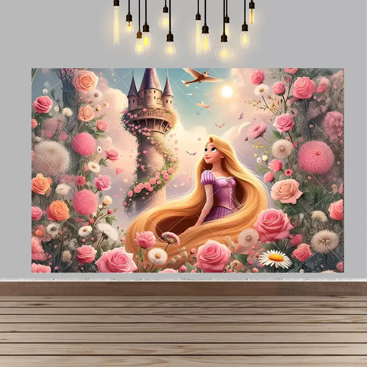 

Фоновое полотно MINISO Зачарованный Рапунцель