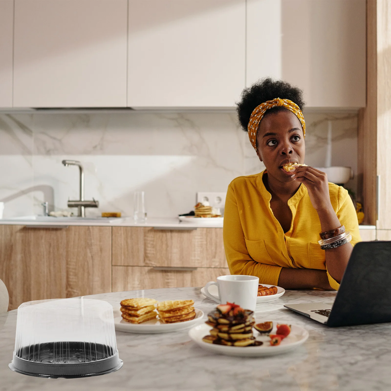 10 шт. контейнеры для коробок торта с крышками свадебные подставки пластиковый