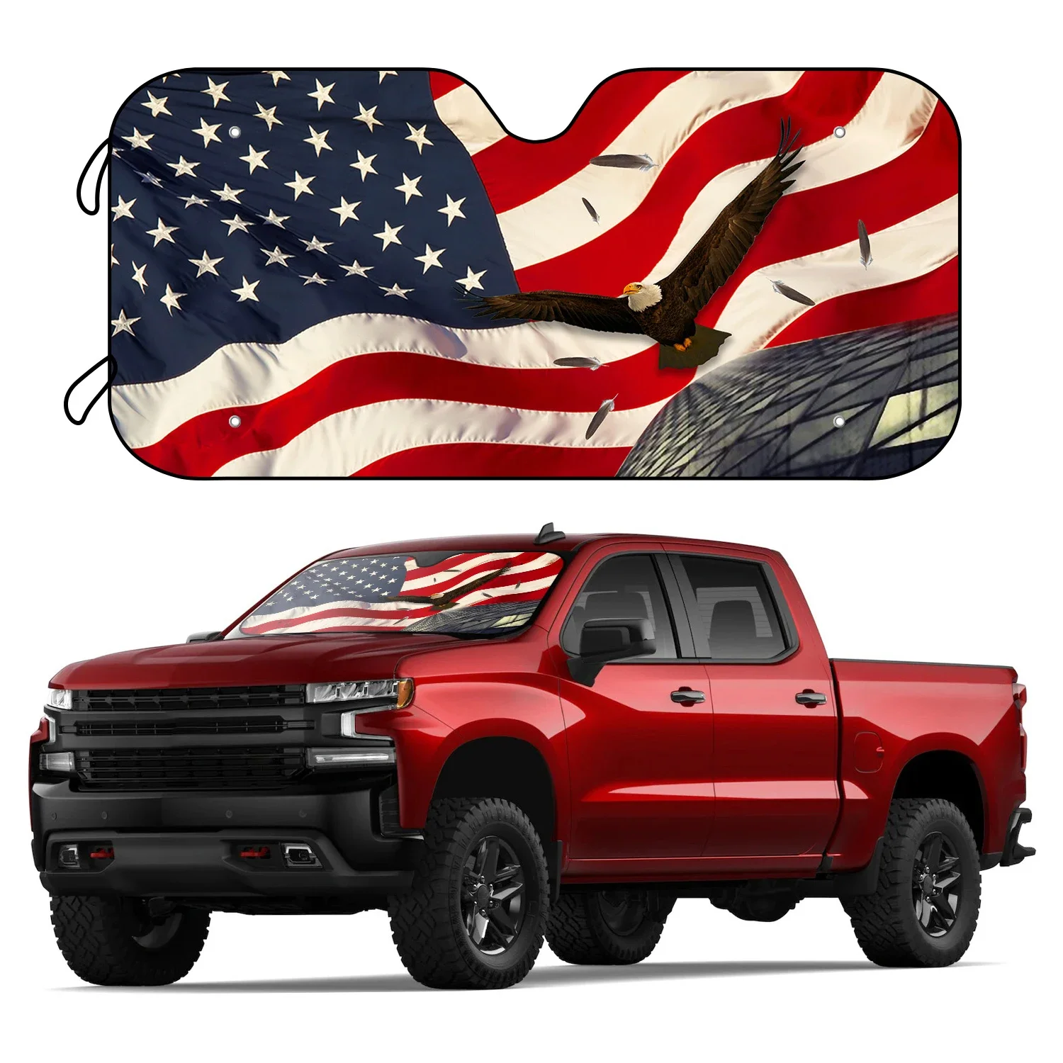 1 шт. автомобильный солнцезащитный козырек с американским флагом и орлом 4