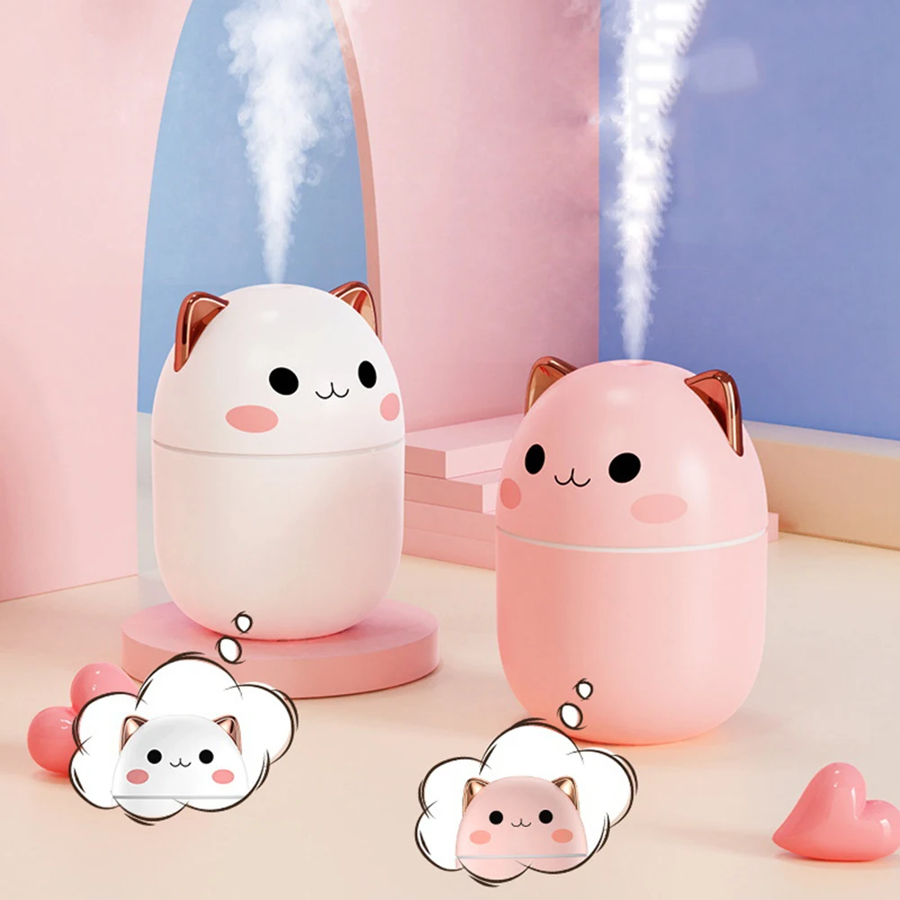 Новый Настольный увлажнитель воздуха с красочной атмосферной подсветкой