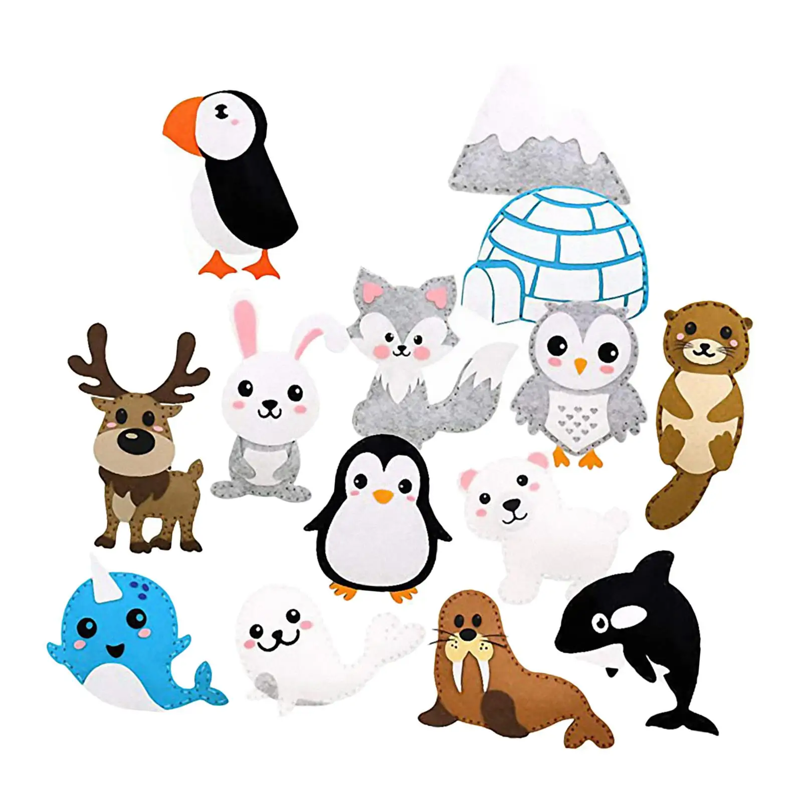 

Polar Animals Sewing Kit Creative Projects Fun DIY Make Your Own Winter Polar Animals Art Craft Kits