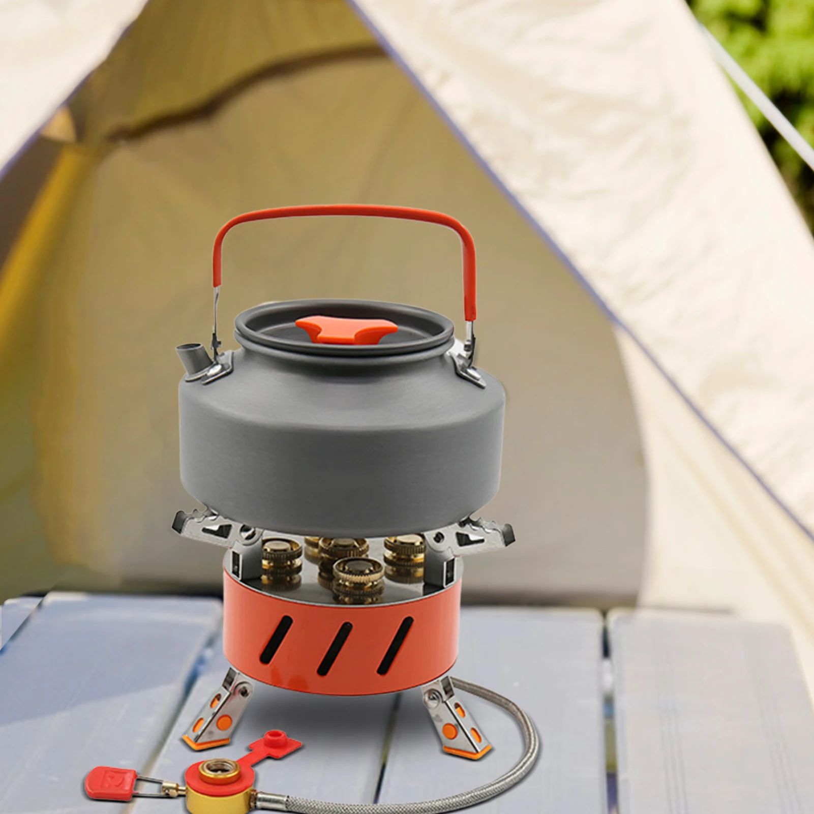 

Outdoor Wind-proof Gas Burner 15800 W Strong Fire Burner Stove Stainless Steel Foldable Camping Supplies BBQ Backpacking