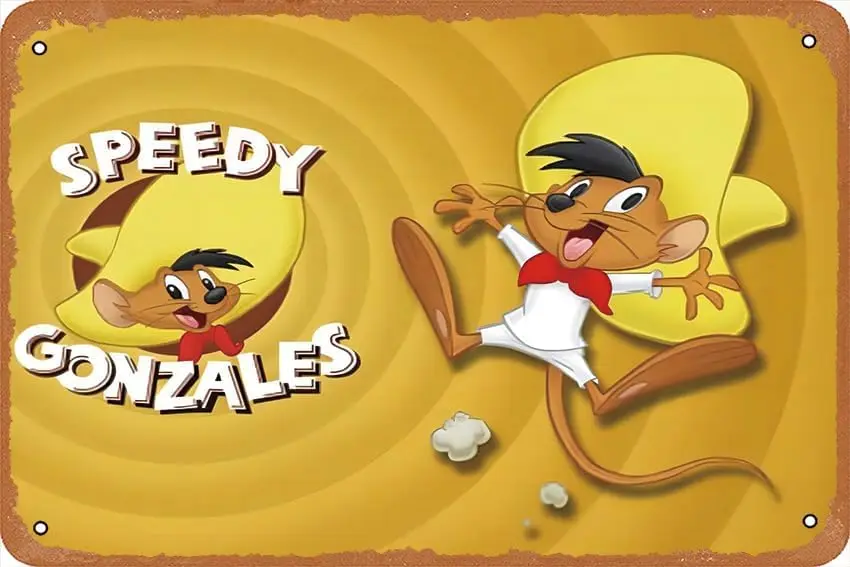 Speedy gonzales винтажная металлическая жестяная вывеска 12X8 дюймов постер кафе-бар
