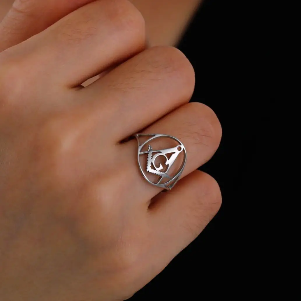 LIKGREAT винтажные подарки масонского кольца на палец для женщин и мужчин из