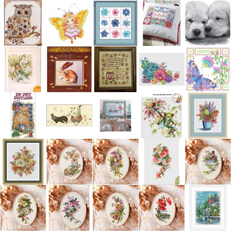 

Owl,Dog Pattern Cross Stich Embroidery set Electronic drawing Cross Stich Needlework PDF by Email new