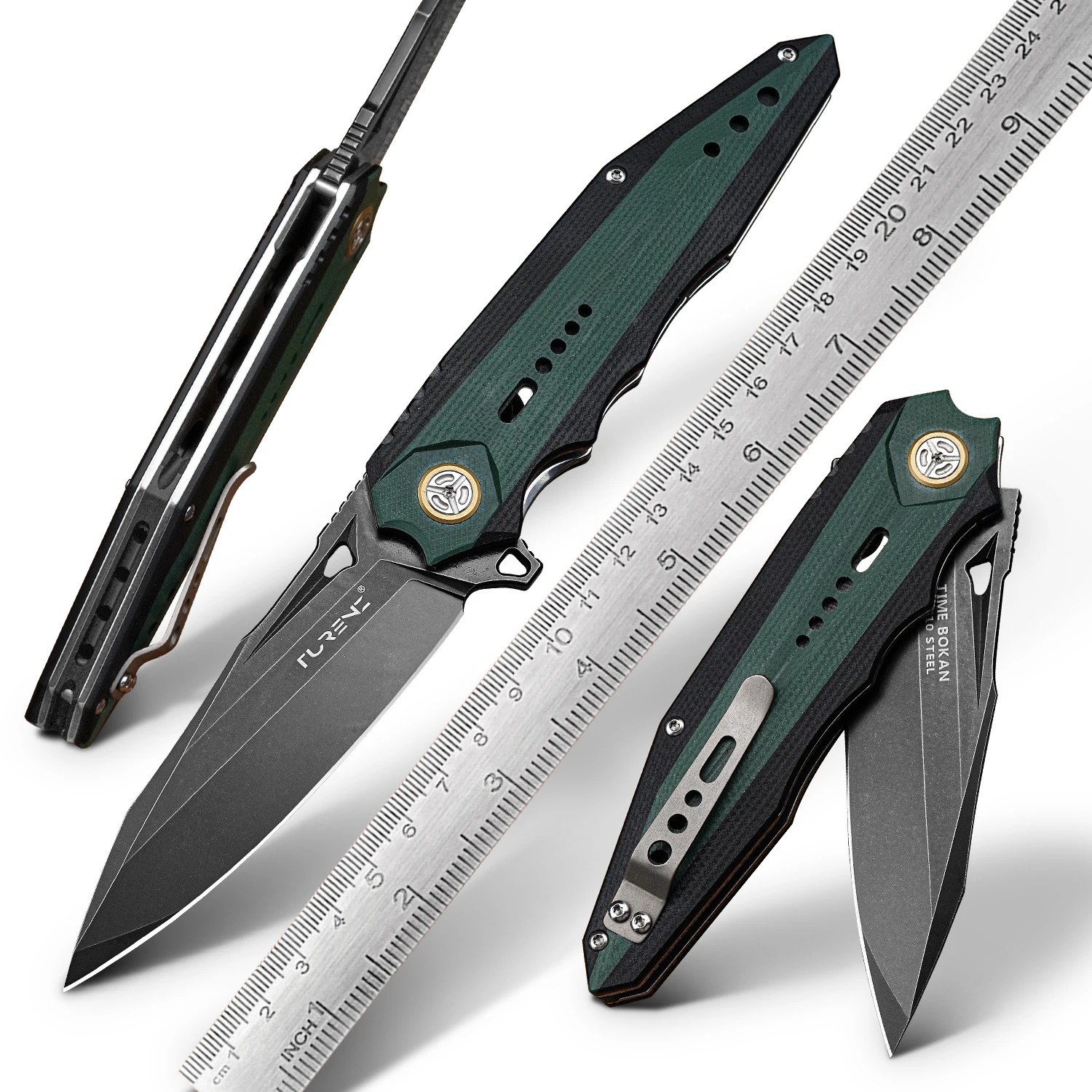 NEWOOTZ high hardness VG10 steel G10 handle outdoor survival camping EDC knife portable folding knife can be collected