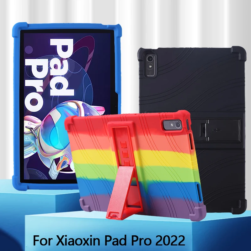 

4 Thicken Cornors Silicon Cover Case with Kickstand For Lenovo Tab P11 Pro Gen 2 TB-138FC/132FU (Xiaoxin Pad Pro 2022 11.2")