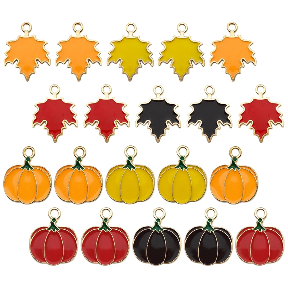 

32pcs Fall Charms Pumpkin Charms Pendants Making Supplies Metal Charms for Jewelry Making