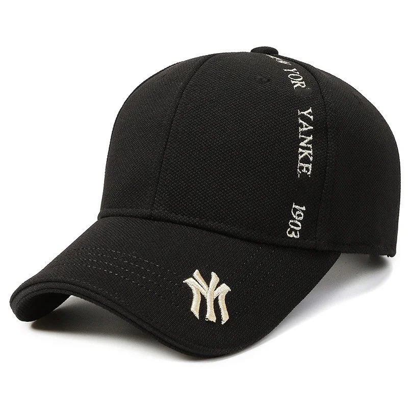 

New Korean Style Snapback Caps for Women Men Four Season Black Baseball Fashion Outdoor Visor Golf Sun Hat Male Female