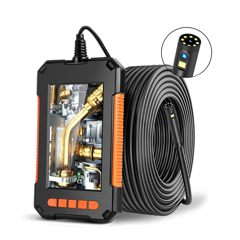 

P40 Single amp; Dual Lens Industrial Endoscope 1080P 4.3 '' LCD Digital Borescope Inspection Camera IP67 Waterproof Snake Camera