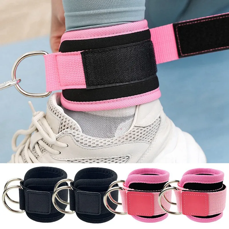 

1Pc Ankle Straps D-Ring Foot Support Cuffs For Men Women Gym Workouts Leg Glutes Strength Hip Abductors Adjustable With Buckle