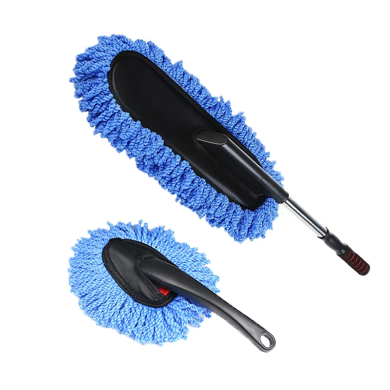 

New Car Wash Brush Auto Special Wax Tow Adjustable Telescopic Cleaning Mop Microfiber Dust Clean Brush Car Accessories