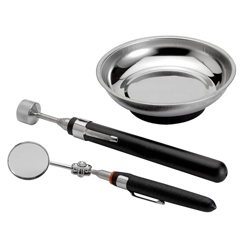 

Magnetic Tray and Pickup Tool Set for Find Lost Fasteners Nails Lightweight