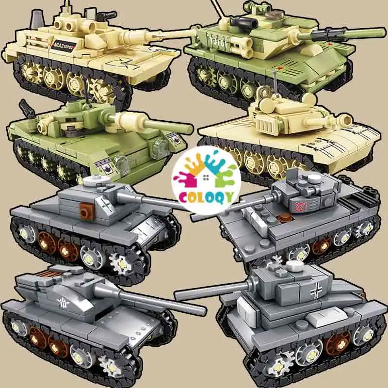 

Конструктор сборный для мальчиков и детей, пазл, Военный танк, маленькие частицы ткани, Игрушечная модель автомобиля