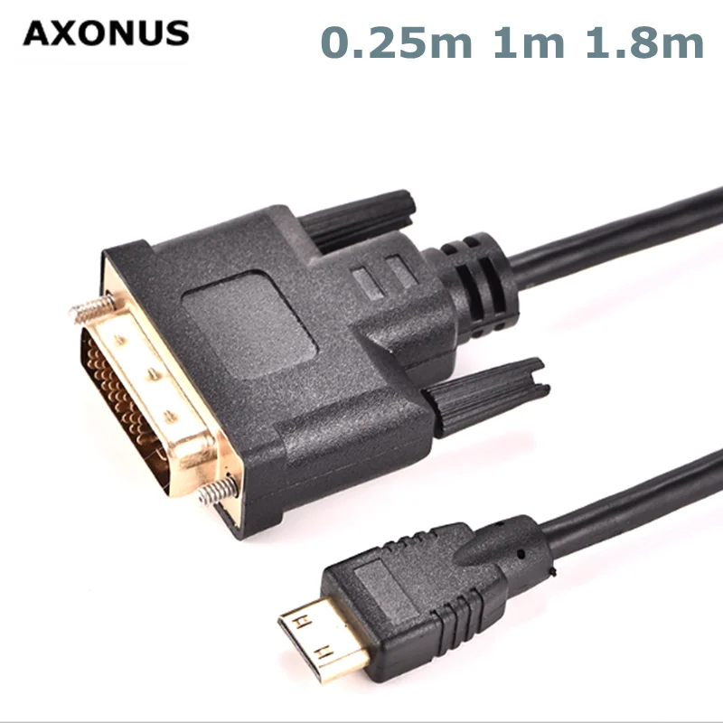 Фото Совместимость с Mini HDMI 0,3–1,8 м к DVI 24+1, общественное подключение, совместимый с Mini HDMI соединительным кабелем высокой четкости DVI №1