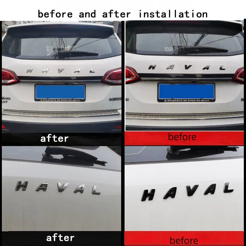 Наклейка с логотипом задней части автомобиля для Great Wall Haval H6 F5 F7 M6 H4 H9 H7 H2 H2S F7X Sport