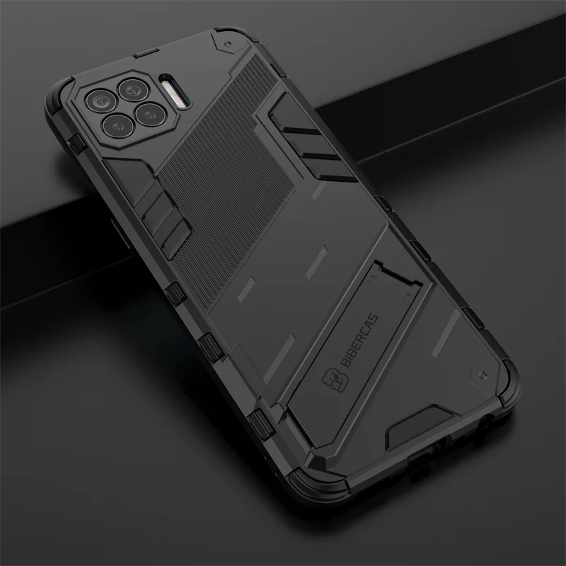 

For OPPO F17 F19 Pro Plus Case Car Magnetic Holder Stand Silicone Phone Case For OPPO A93 Reno4 Lite Armor Shockproof Back Cover