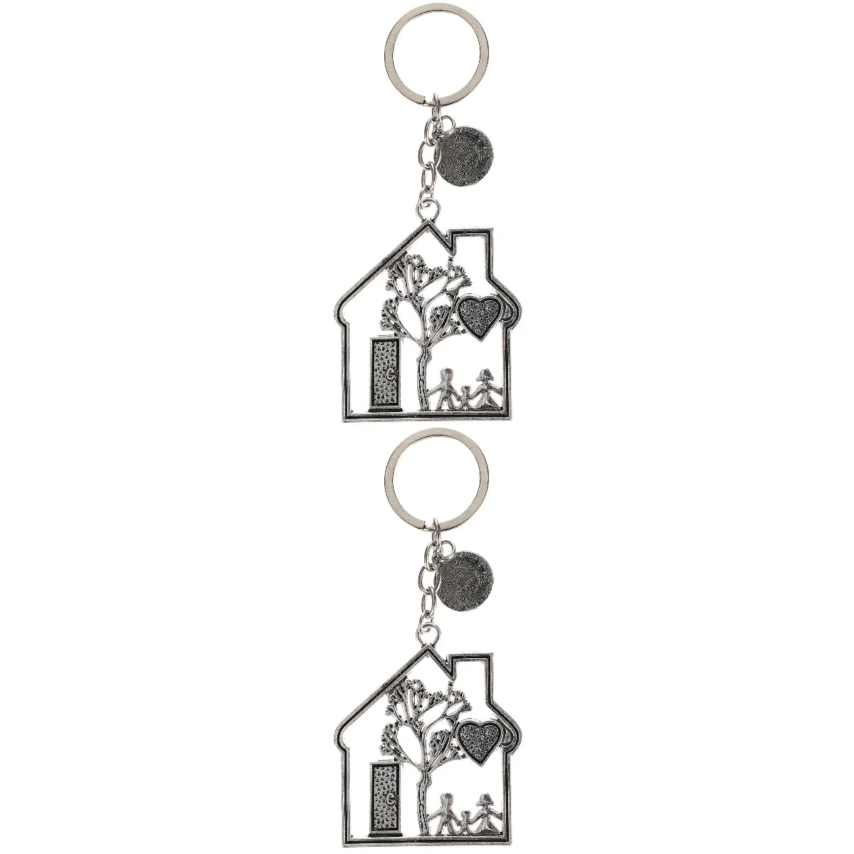 

2pcs Metal House Charm Key Chain Housewarming Keychain Housewarming Gift