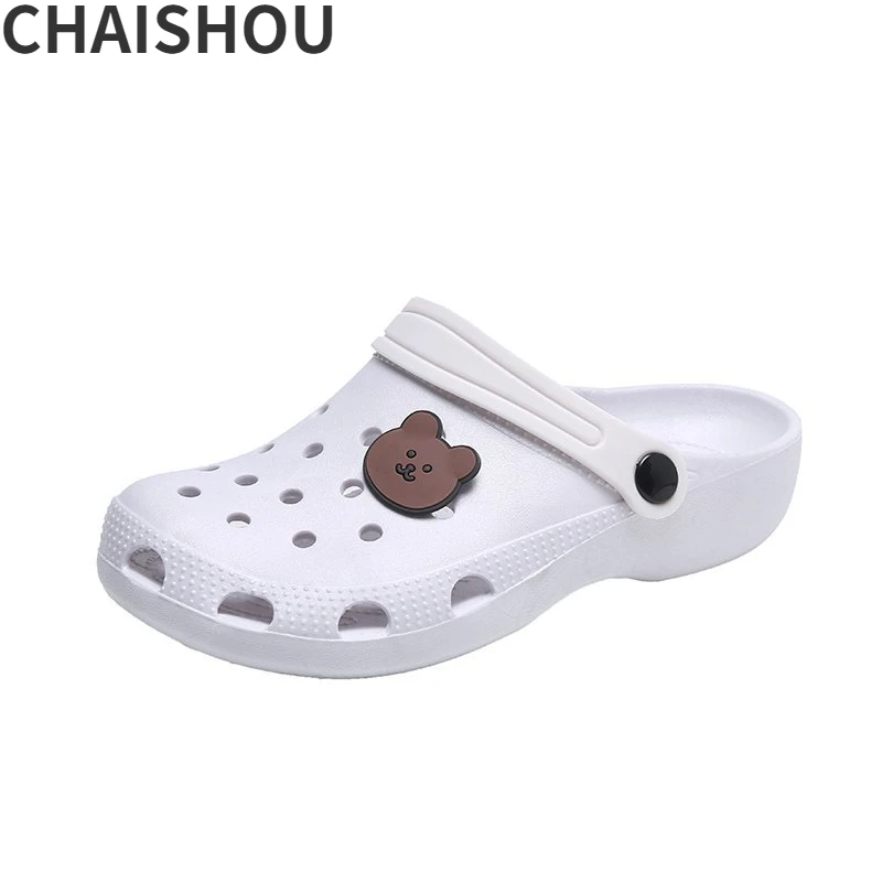 

QZ223 Women Summer Clogs Platform Garden Sandals Cartoon Daisy Slippers Slip On Girl Outdoor Beach Shoes Fashion Comfy Slides
