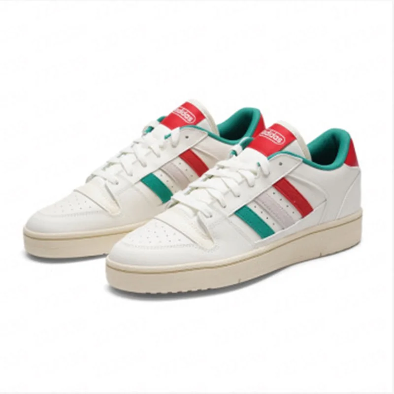 Кроссовки adidas Off White Red Green Vintage Platform Skate Shoes, кожаные, с тремя полосками, низкие, в стиле ретро, повседневные, для мужчин и женщин KJ0840 (art.: 3920db5dc60d7) - 3920db5dc60d7
