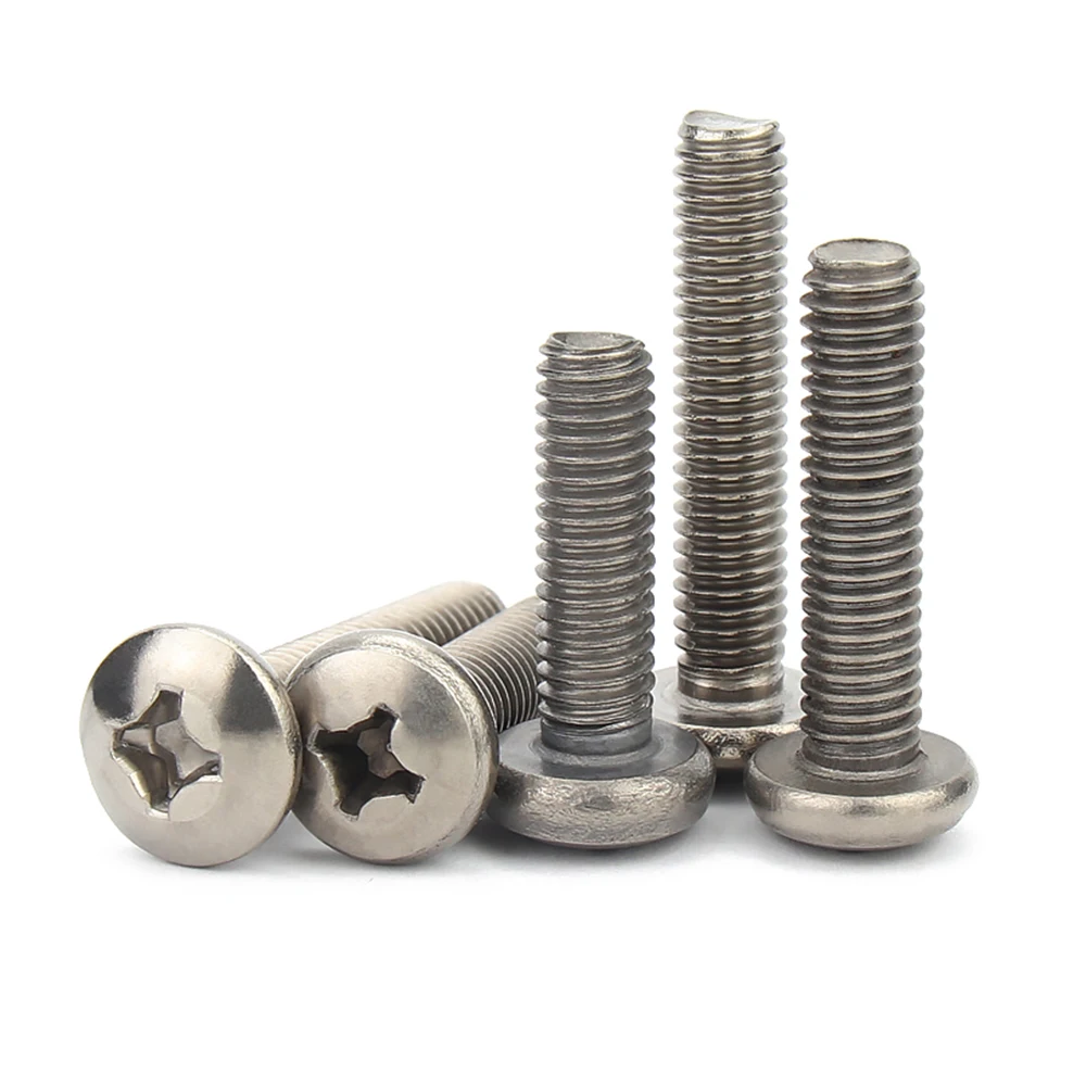 

M3 M4 M5 M6 TA2 Titanium Pan Head Screw 818 Round Head Machine Bolt Hardware Fasteners Screws Bolts Free Shipping