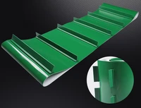 perimeter3200x500x2mm green pvc conveyor belt with cleat