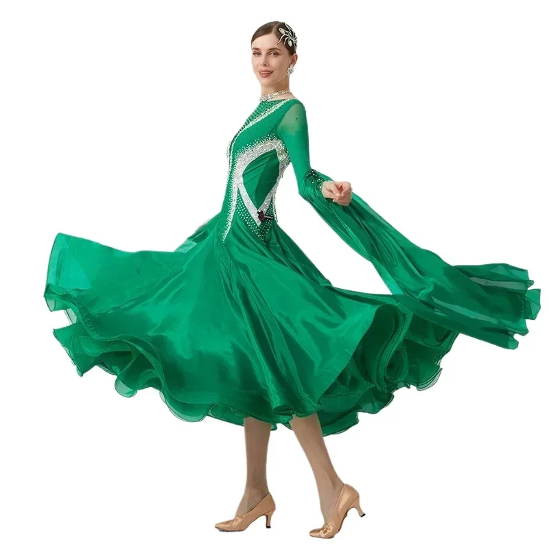 Бальные платья женские современные танцевальные со стразами разнообразное