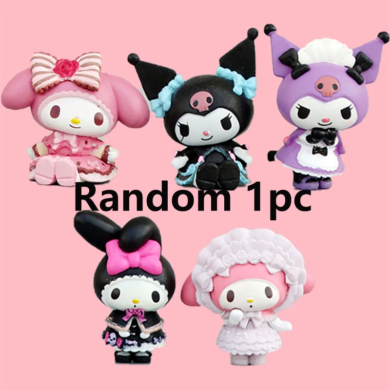 

Фигурка My Melody из аниме, милые экшн-фигурки Kuromi Kt Cat, Коллекционная модель, набор из 5 произвольных материалов из ПВХ, подарки для детей