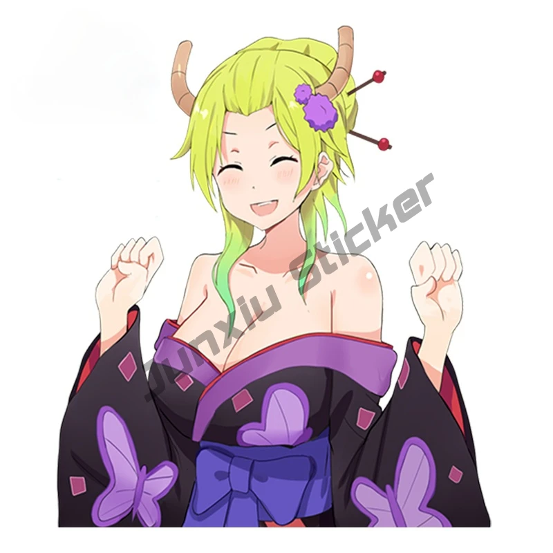 

Anime Kobayashi-san Chi No Maid Dragon Super Sexy Girl Lucoa Quetzalcoatl Cartoon Car Sticker Bumper Trunk Decoration PVC13x7cm