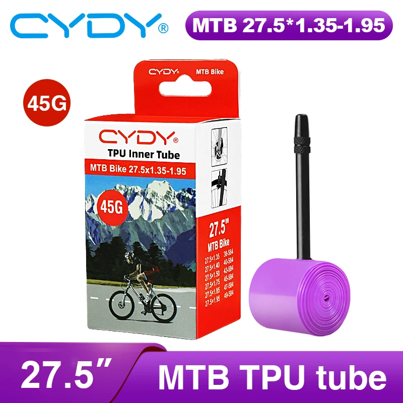 Камера CYDY MTB Велосипедная шина ТПУ Внутренняя камера 26/27 5x1 35 1 4 5 75 85 95 дюйма FV Длина