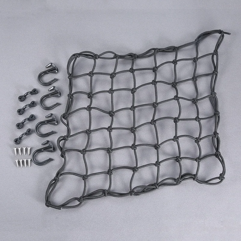 

Universal Marine Boat Canoe Rigging Kayak Deck Cargo Luggage Bungee Net Elastic Net Rope Hook Mesh Lashing Hooks with Screws Set