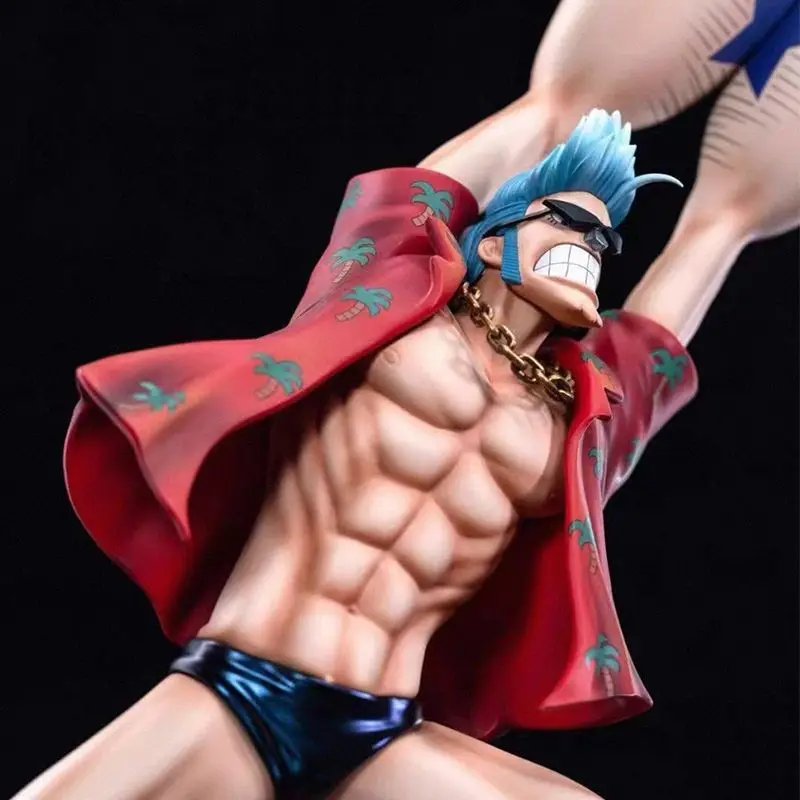Фото Новая фигурка Фрэнки из аниме ONE PIECE, 32 см, версия «Два года назад», статуэтка из ПВХ, настольный декор, коллекционная модель, подарок, игрушка №2