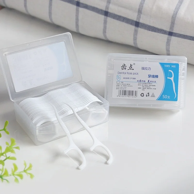 

50pcs Dental Floss Flosser Picks Teeth Toothpicks Stick Tooth Clean Oral Care