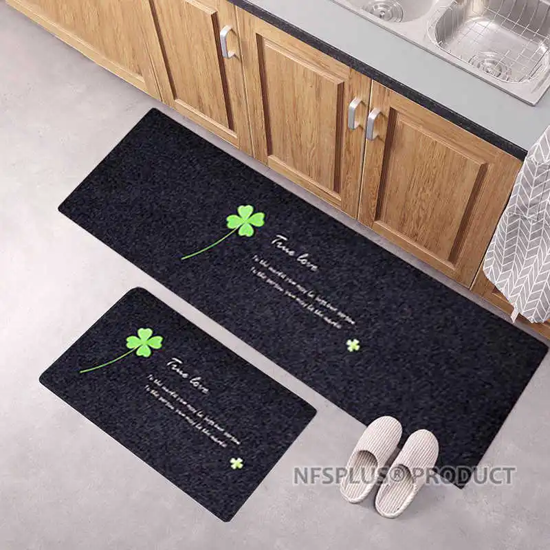 

Kitchen Carpet Floor Mat 40x60cm 40x120cm Polyester Fiber TPR Rubber Anti-Slip Area Rugs Decorative Hallway Door Mat Doormat