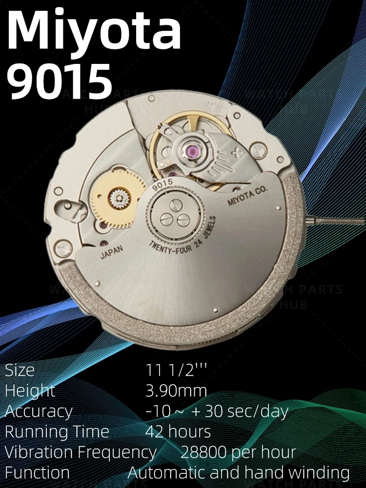 Новинка часы Miyota 9015 механизм с автоматическим механизмом механические детали