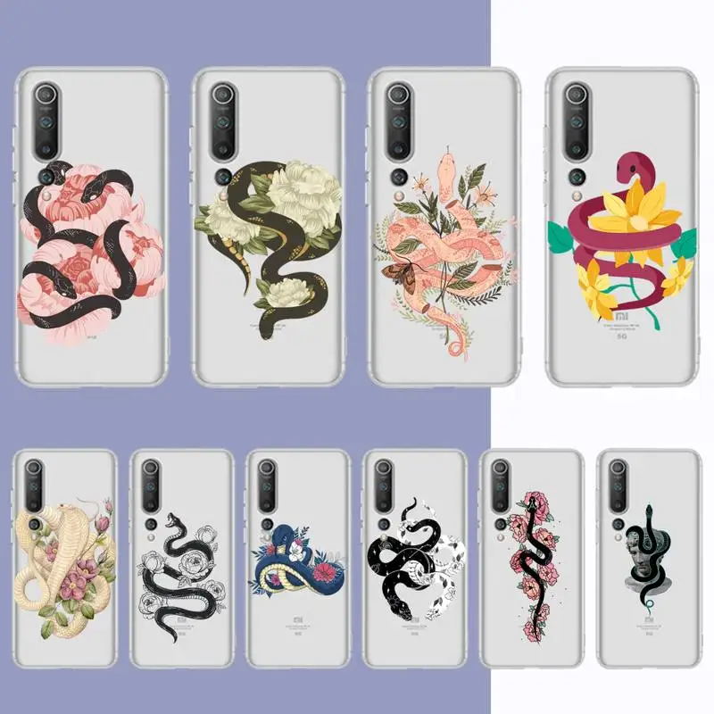 

Snake Phone Case for Samsung A51 A52 A71 A12 for Redmi 7 9 9A for Huawei Honor8X 10i Clear Case