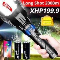 300w xhp199 most powerful led flashlights high power tactical flashlight 18650 rechargeable torch light waterproof usb lantern