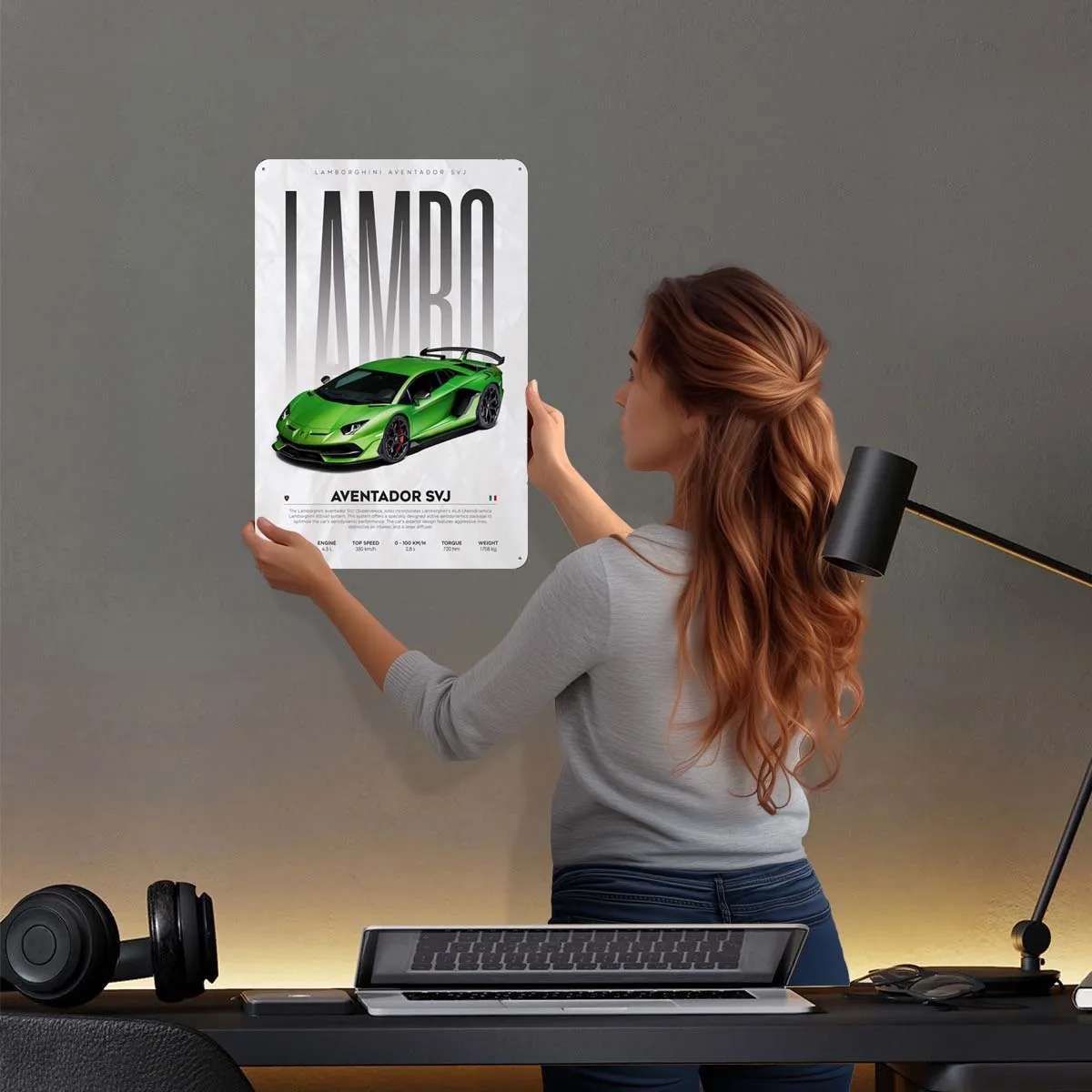 Lamborghini Aventador SVJ знак автомобиль металлический плакат декор для ванной комнаты