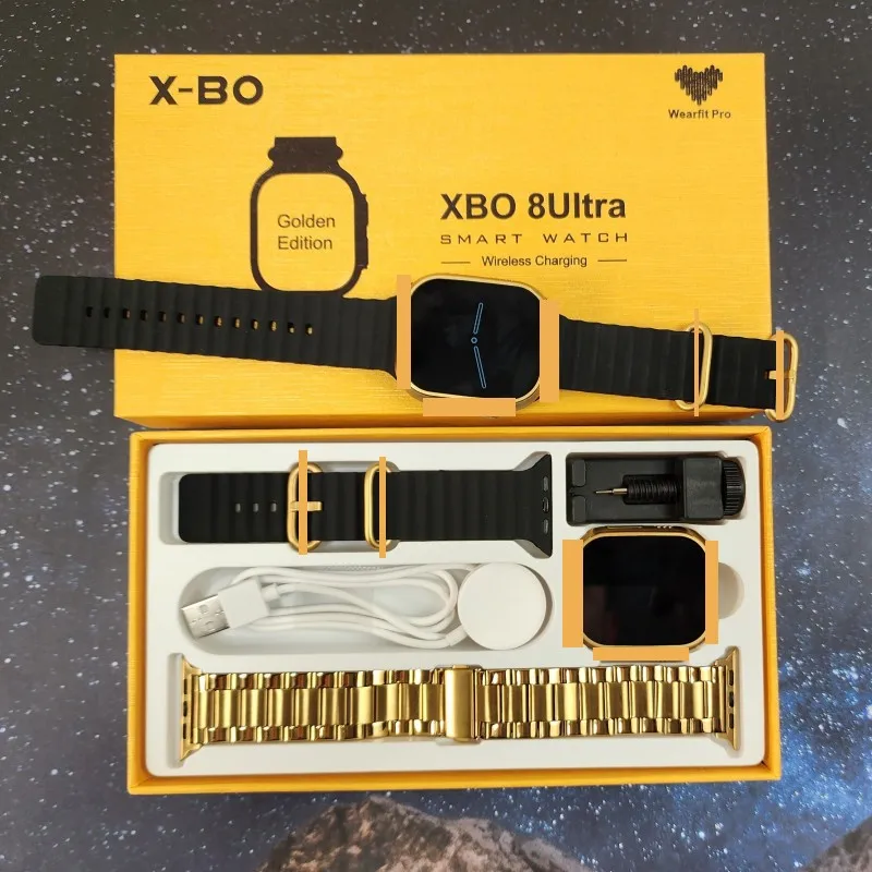 

Xiaomi 2023 XBO8 Smart Watch Series 8 Blood Oxygen Pressure Heart Rate NFC Bluetooth Call Wireless Charging Sports Smartwatch
