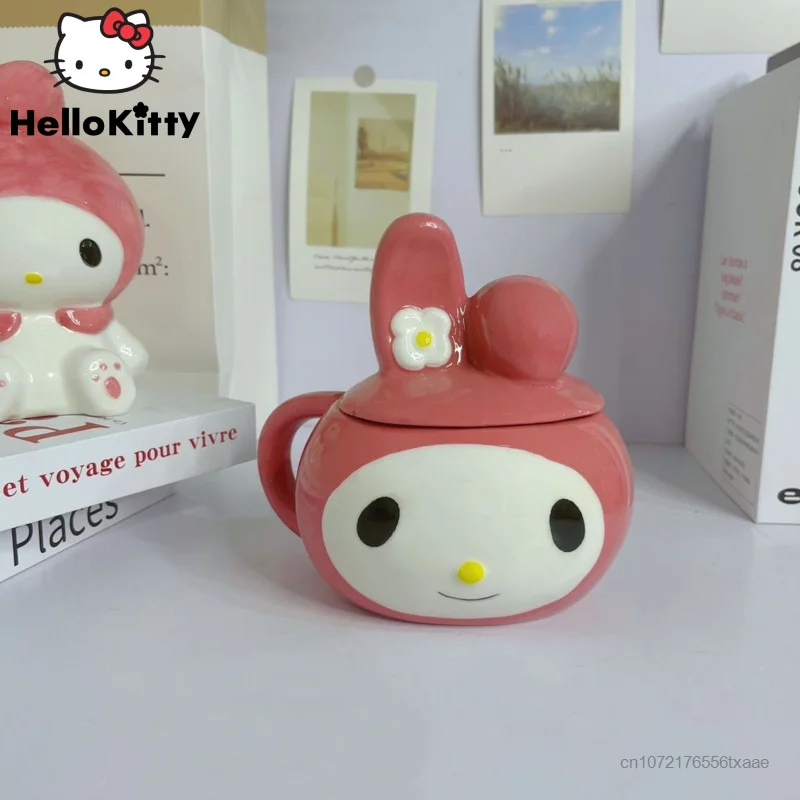 

Sanrio Melody Cute Mugs With Lid Cartoon Luxury Ceramic Cups Aesthetic Water Milk Cup Women Men Coffee Mug Friend Creative Gifts